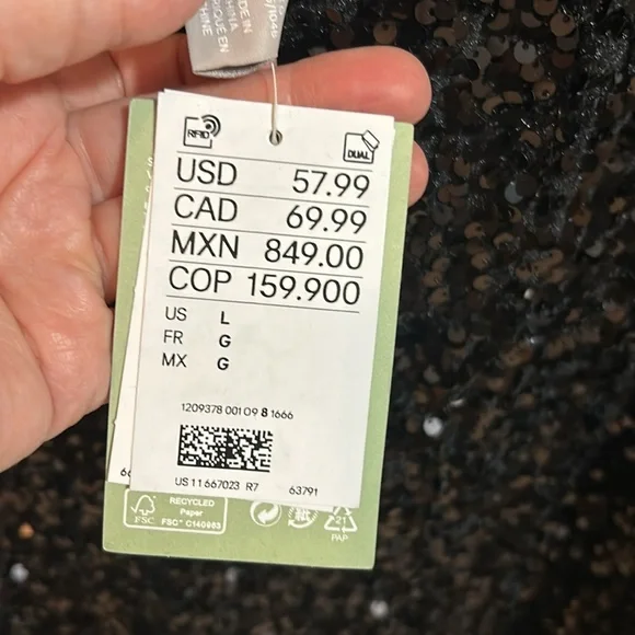 H&M Black Sequin Backless Dress - Picture 3 of 3